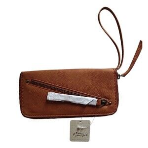 Free People Tan Wristlet Wallet